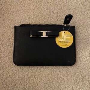 Urban Energy Black Wallet with Bow Accent